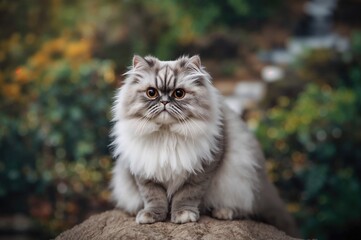 Silver Persian feline from Southeast Asia
