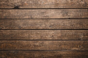 Obraz premium Vintage brown wooden plank texture with horizontal lines
