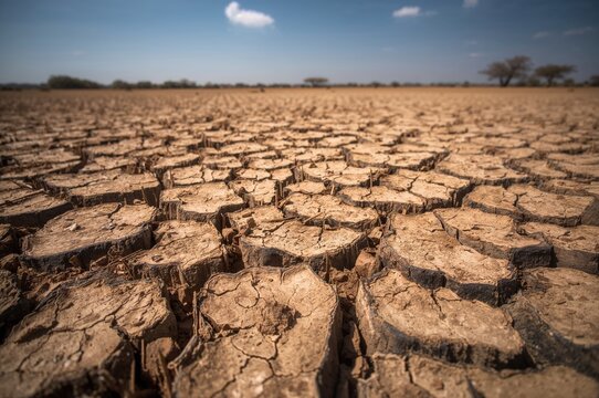 Parched earth in dry regions