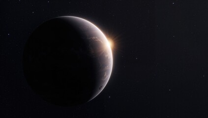 Obraz premium Distant world beyond our solar system. Visual components provided by a space agency.