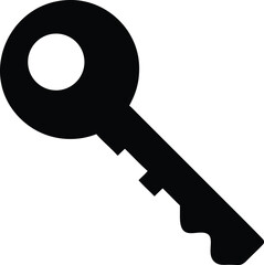 Golden key vector illustration isolated on white, a symbol of security, access, and home concept