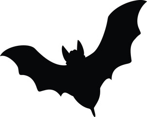 Black bat silhouette vector design for a Halloween symbol illustration icon art