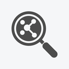 Magnifying Glass Icons Set, Search Symbols on White Background, Magnifier Signs