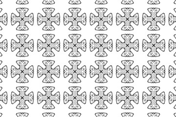 Black vintage seamless pattern vector illustration of a set