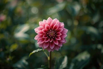Stunning dahlia flower backdrop with seasonal leaves and greenery