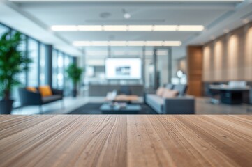 Out-of-focus stylish office lounge setting, sleek corporate environment, gentle blur business reception space, conceptual professional area, luminous wide-angle office scene