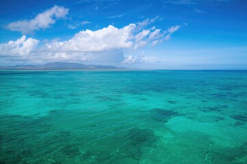 Aerial perspective of the vast oceanic expanse