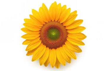 Fototapeta premium Stunning sunflower petals against a plain white backdrop