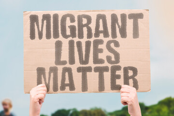 “Migrant Lives Matter” Against the noise, voices defend dignity and safety.MIGRANTS. RIGHTS. DIGNITY. SAFETY. HUMANITY. PROTEST.