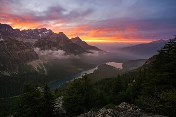 Stunning Morning Glow Over Mountain Peaks