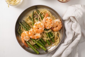 Shrimp and asparagus casserole made from scratch