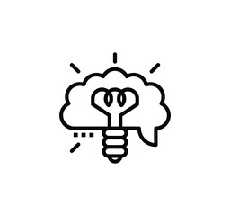 Icon Set for Ideas. Icons for creativity, problem-solving, innovation, strategy, and thought that include the idea lamp and bulb symbol. Vector illustration.