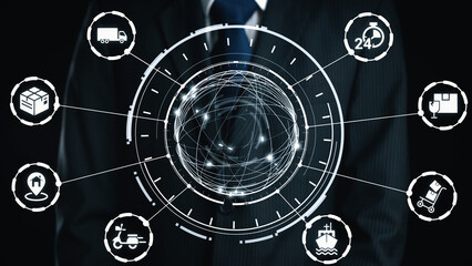 Goods delivery tracking icons show shipping, goods delivery routes, and logistics monitoring. Goods delivery tracking ensures timely goods delivery, secure handling, and accurate tracking. Gist