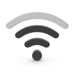 3d render of wi-fi symbol