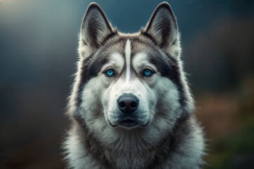 Fototapeta premium Close-up of a Husky's face