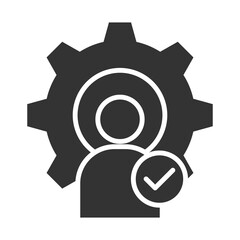 Specialist Icon Glyph Style. Vector Illustration Design