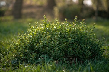 Spiky Green Foliage Growing Outdoors