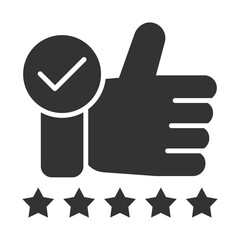 Rating Icon Glyph Style. Vector Illustration Design