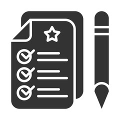 Correct Icon Glyph Style. Vector Illustration Design