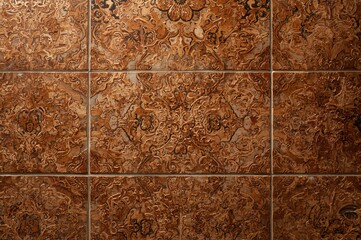 Close-up texture of a glazed ceramic tile wall fragment