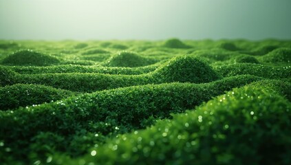 Flat arrangement of green liquid wallpaper