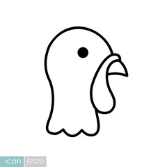 Turkey Head Poultry Farm Vector Icon