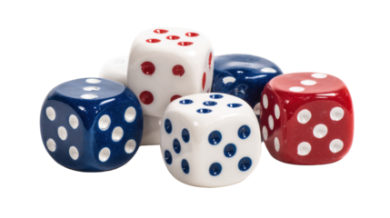 Puzzle Dice Isolated on White Background – Creative Gaming Cube, Brain Teaser Toy, Logic and Strategy Game Element for Entertainment, Education, and Design Use