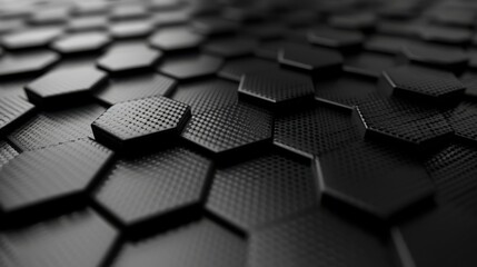 Hex Pattern Grayscale Carbon Fiber 3D Clean Seamless Texture Modern Abstract