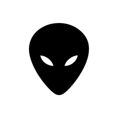 Green alien head icon vector illustration scalable eps graphic silhouette