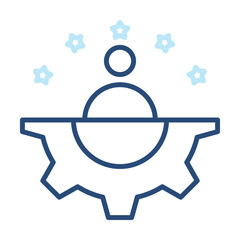 Expert Icon Color Outline Style. Vector Illustration Design