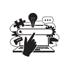 SEO Analysis Concept Vector Illustration for Digital Marketing