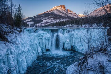 Icy cascade during the cold season
