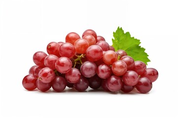 Fototapeta premium Fresh grapes on a white backdrop with clipping path