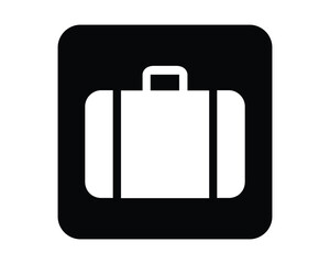 Baggage pictogram with suitcase icon – minimal signage for check-in, claim, and travel-related UI in airports, stations, and civic environments – High-Quality Vectorial Stock Image