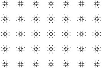Seamless vector floral patterns set for black and white vintage winter wallpaper design