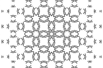 Black vector floral seamless pattern with silhouettes of people for vintage wallpaper design