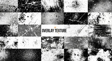 Collection of High Resolution Grunge Overlay Textures for Graphic Design and Photo Editing Applications