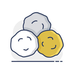 Meatballs Minced Meat Minimalistic Flat Icon