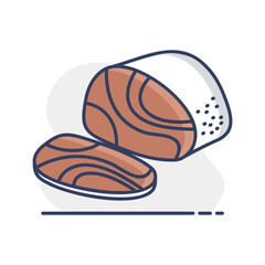 Pastirma Cured Meat Minimalistic Flat Icon