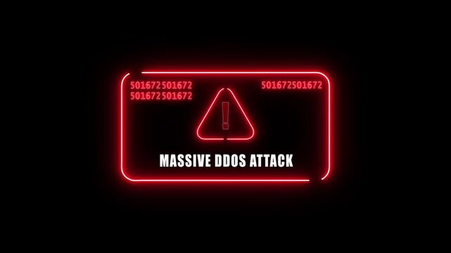 massive dodos attack Alert. Warning security breach computer hacking warning message hacked Warning symbol on the screen privacy protection data hacking malware virus Danger sign. 