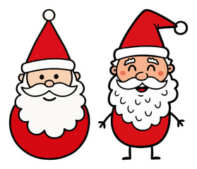 Cute Kawaii Santa Claus Characters
