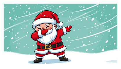 Santa Claus Dabbing Dance in Snow