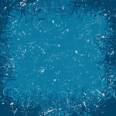 Grunge artistic background with blue drops and splatters