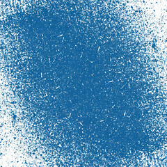 Blue paint block with scratched details and splashes