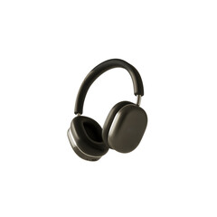 Isolated wireless headphones for listening to music on a white background