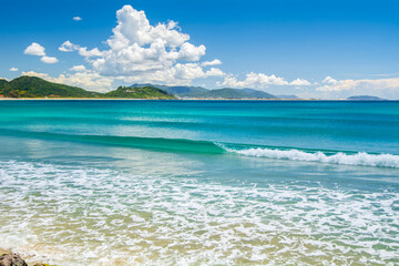 Beautiful Sunny Day at Armação Beach in Florianópolis, Santa Catarina Brazil