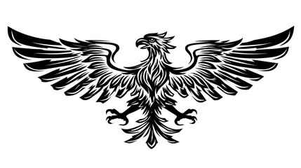 Majestic eagle emblem design