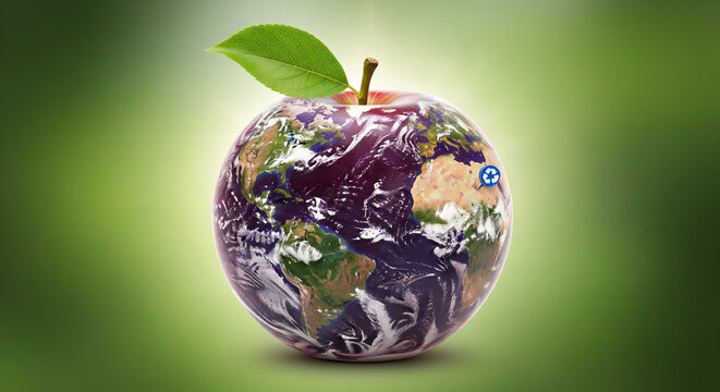 Planet Earth as Apple – Ecology and Environment Concept for Earth Day