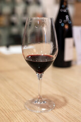 Tasting of Collioure AOC and Banyuls AOC white, rose and red wines, natural sweet grand cru Banyuls fortified dessert wine from old vines from slopes of Catalan Pyrenees in Roussillon, France