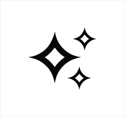 Sparkle Star Shine Vector Set. Star Doodles, Shine, Bright Flash, and Sparkle Symbols are all included in these glittering star icons. Vector illustration of a star shining and sparkling